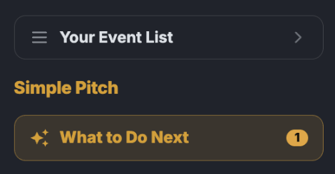 What to Do Next button in the left menu